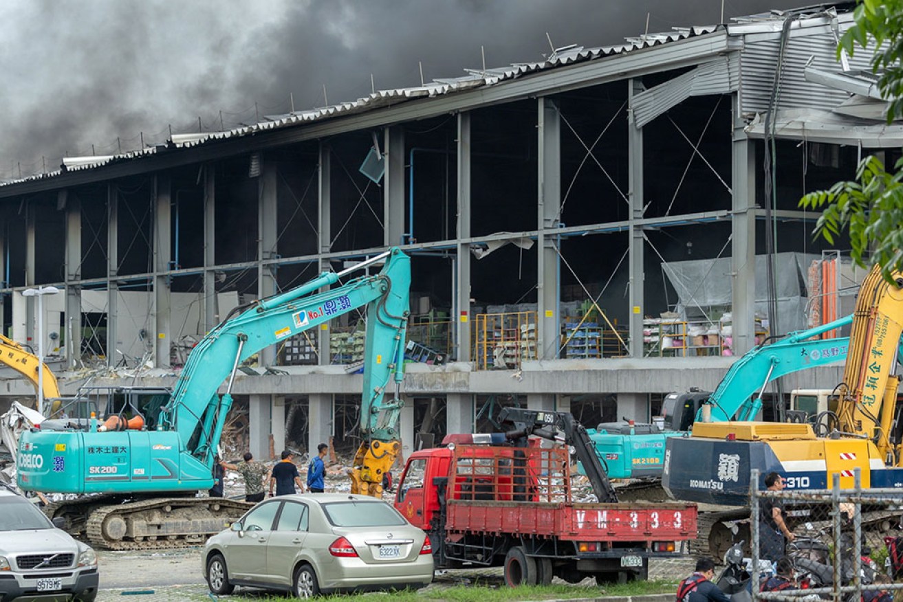 Ten people are dead after a fire and subsequent explosions at a golf ball factory in Taiwan.