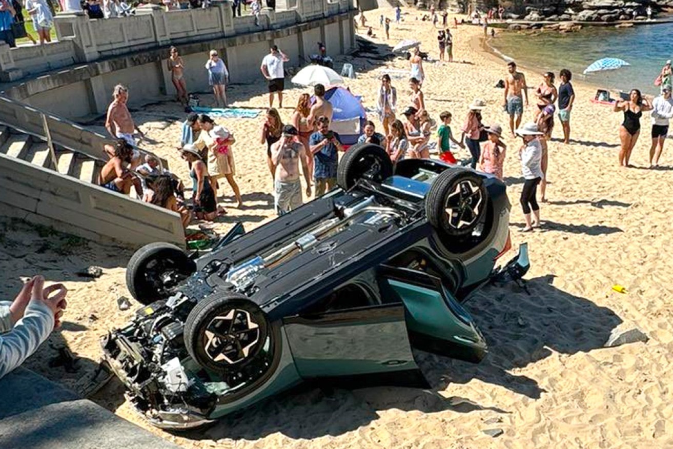 The driver suffered minor injuries and her passenger was unharmed in the accident.