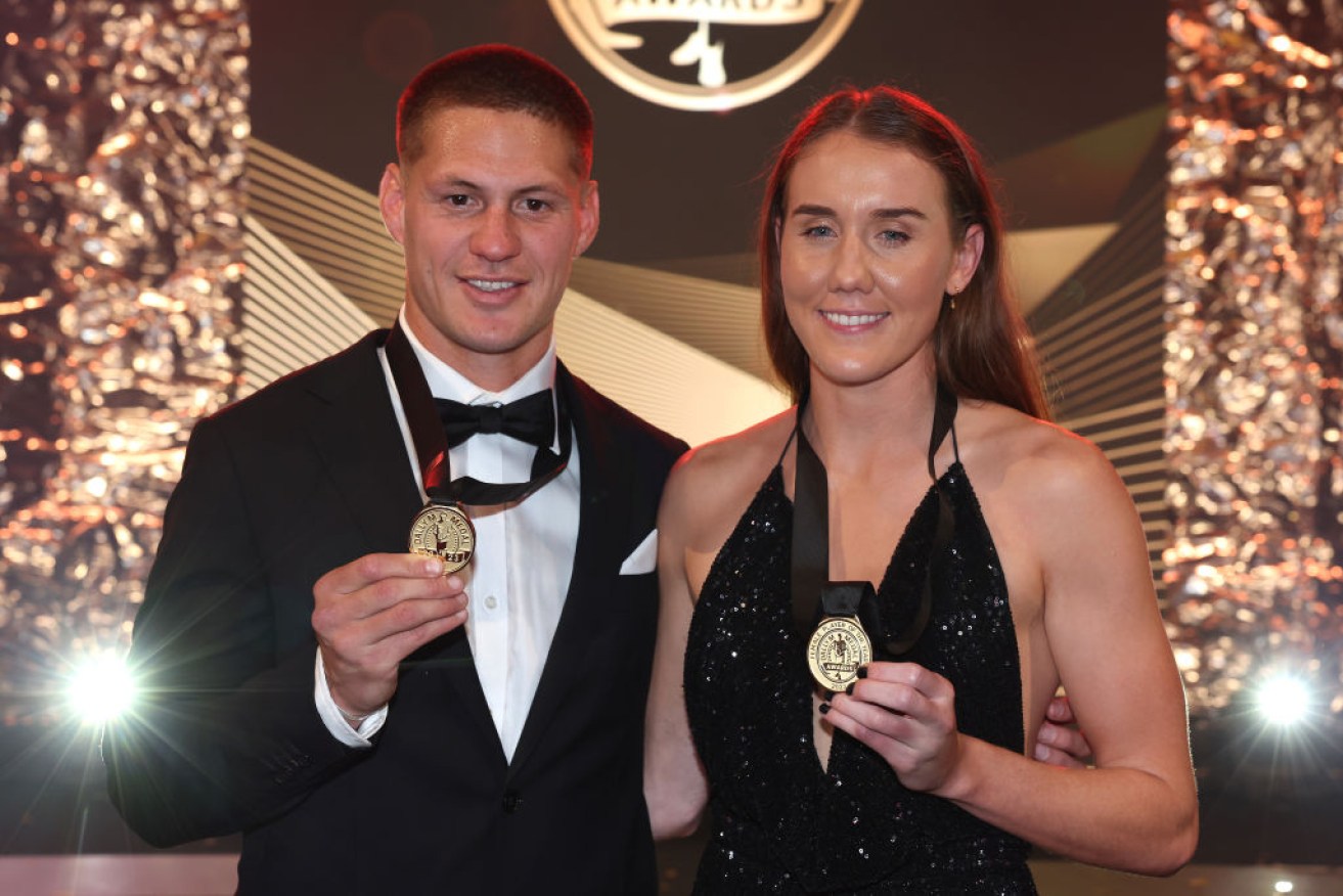 Newcastle Knights clubmates Kalyn Ponga and Tamika Upton take out the men's and women's Dally M awards. 
