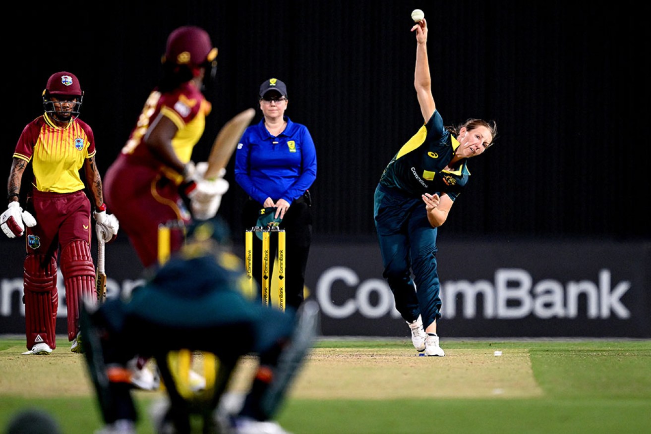 Darcie Brown’s three wickets helped Australia secure the T20 series against West Indies at Allan Border Field on Thursday night.