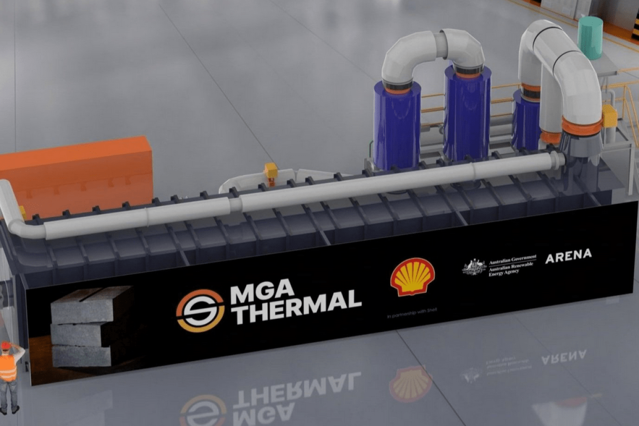 An artist's impression of a scaled-up version of the experimental plant.