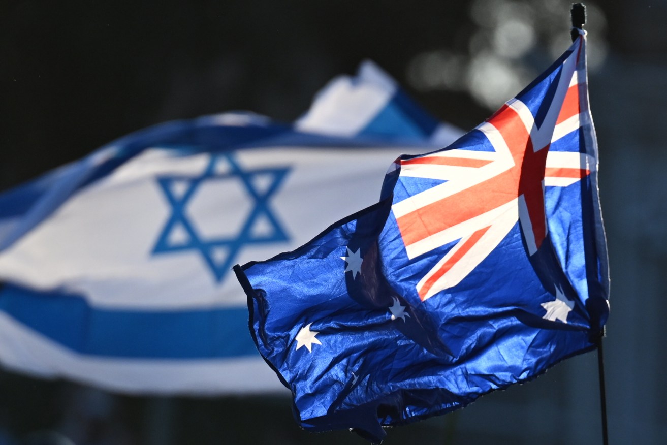 An aircraft has landed at Sydney airport carrying people who have left Israel.