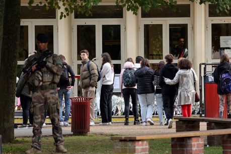 Bomb threat sparks evacuation of French school where teacher was fatally stabbed