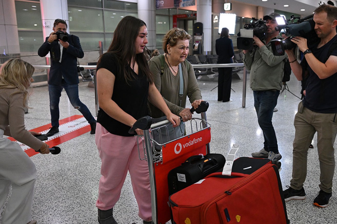 An aircraft has landed in Sydney on Tuesday carrying people evacuated from Israel.