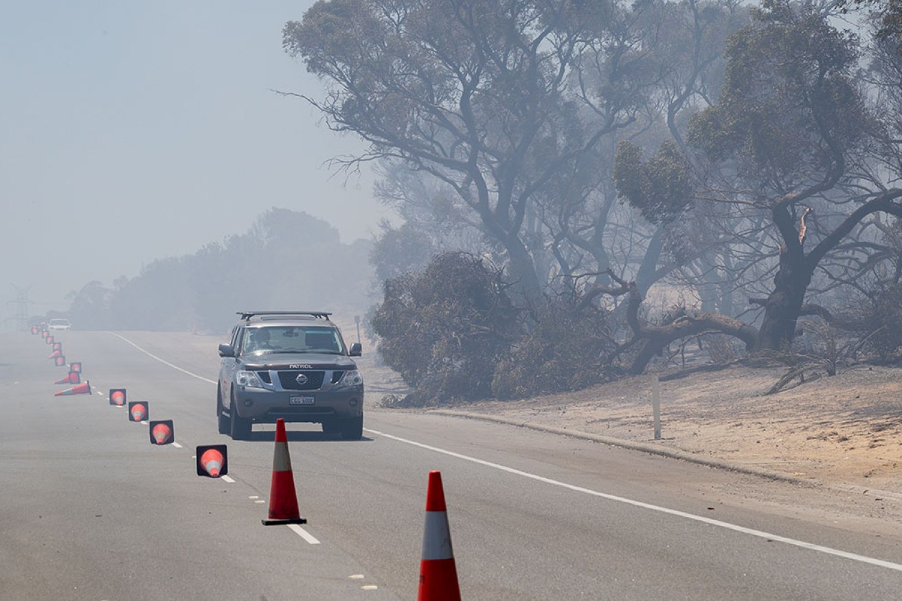 Residents in a town south-east of Perth have been told to leave as a bushfire burns out of control.