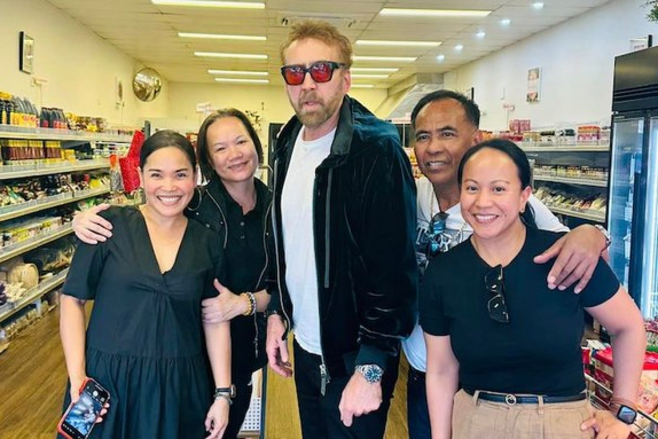 Nicolas Cage reportedly spent $400 at the Food of Asia supermarket in Busselton.