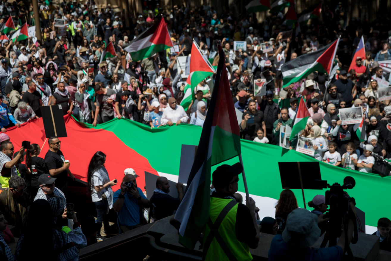 Sydney's streets rang with cries of 'Free Palestine' as a massive crowd turned out to support Gaza's civilians.