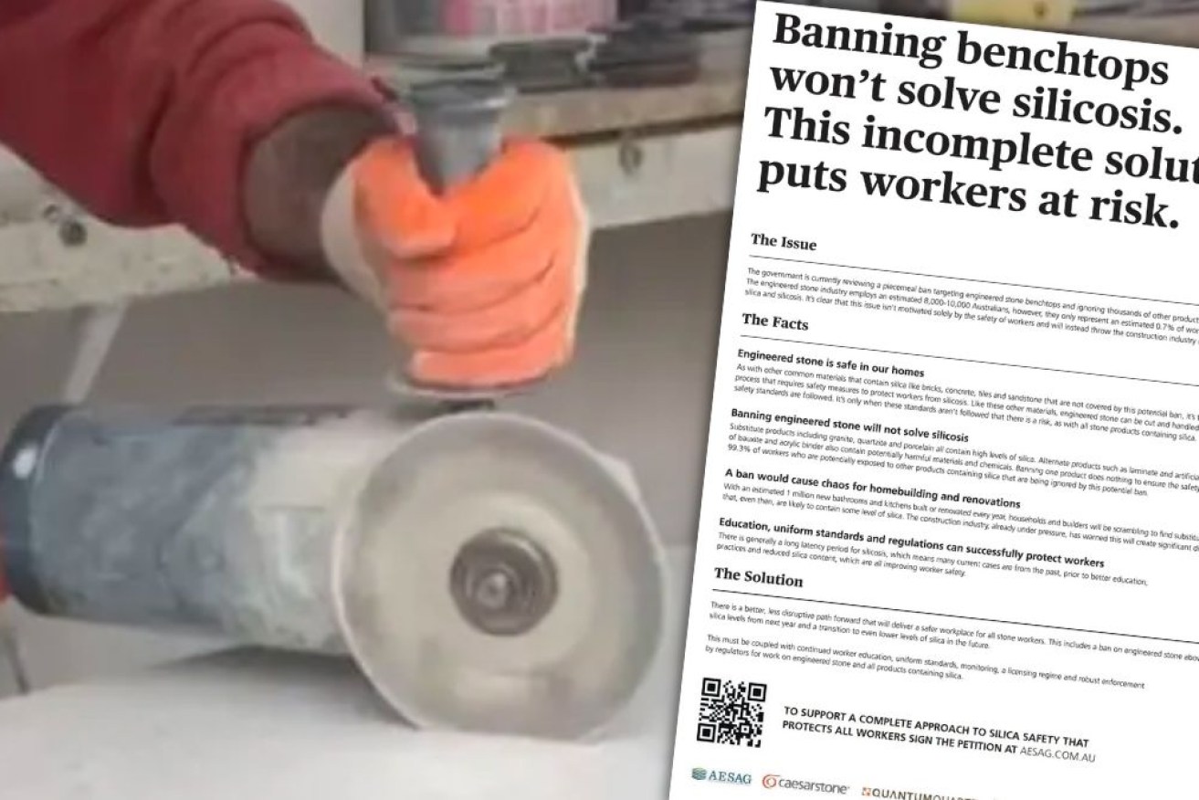 The global manufacturer has been blasted over an ad warning that banning the product could harm tradies and scare households.