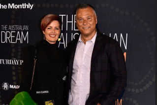 Broadcaster Tracey Holmes follows hubby Stan Grant out the door at the ABC