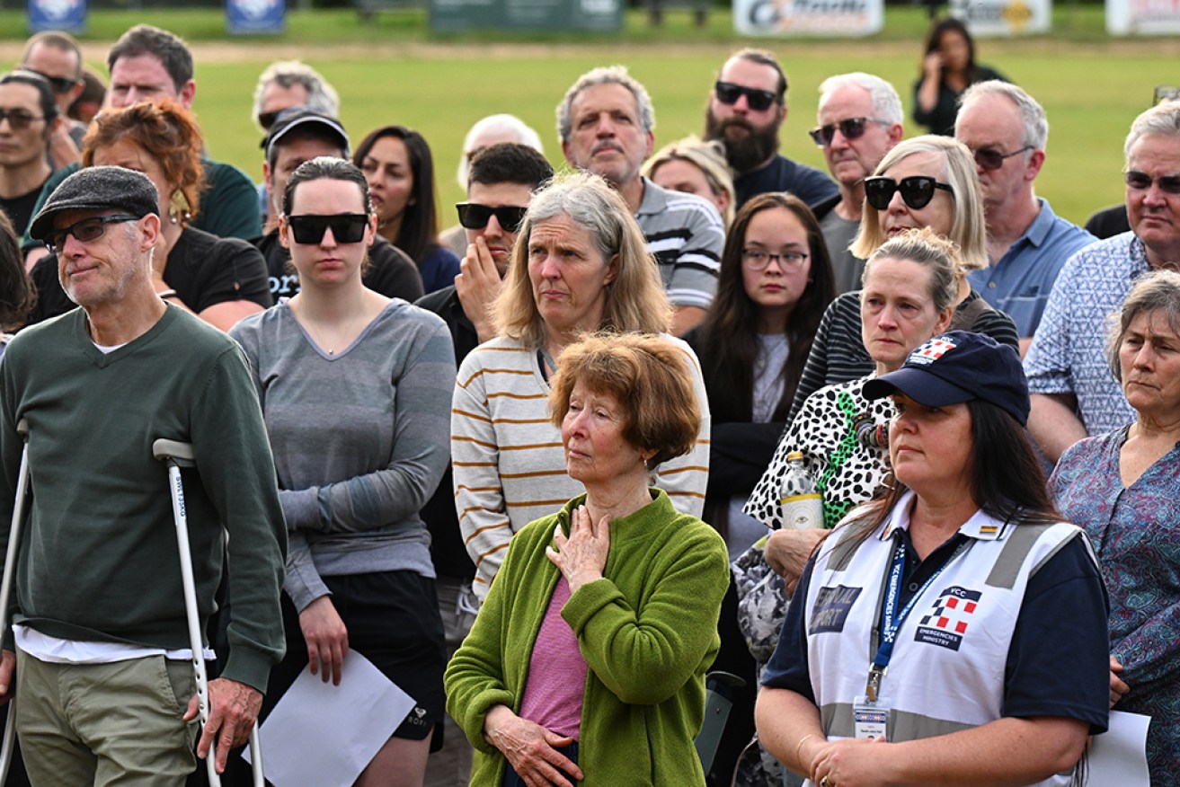 Mourners have attended a vigil in Daylesford after an SUV crashed into a pub, killing five people. 