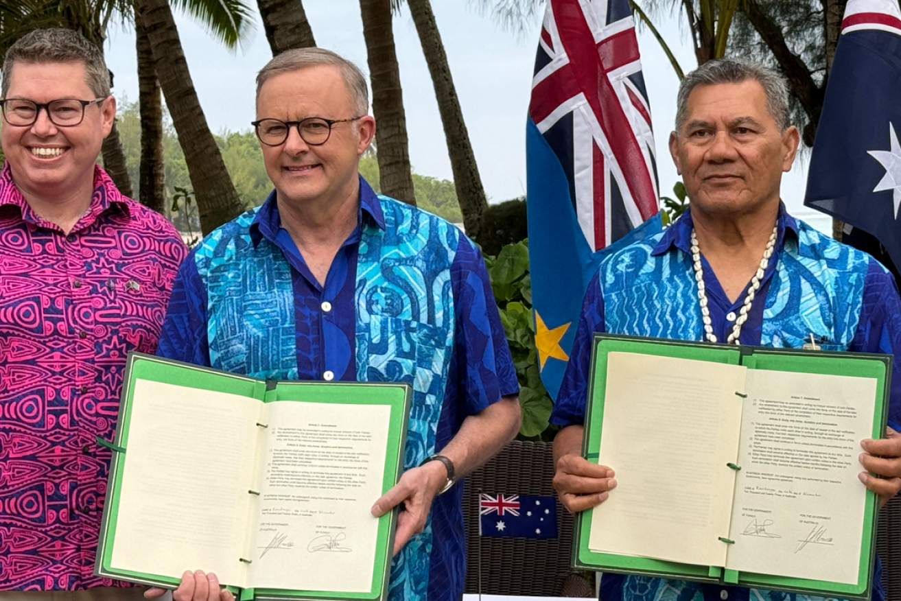 Anthony Albanese says Australia's future security will be defined by its engagement in the Pacific, such as the Tuvalu pact. 