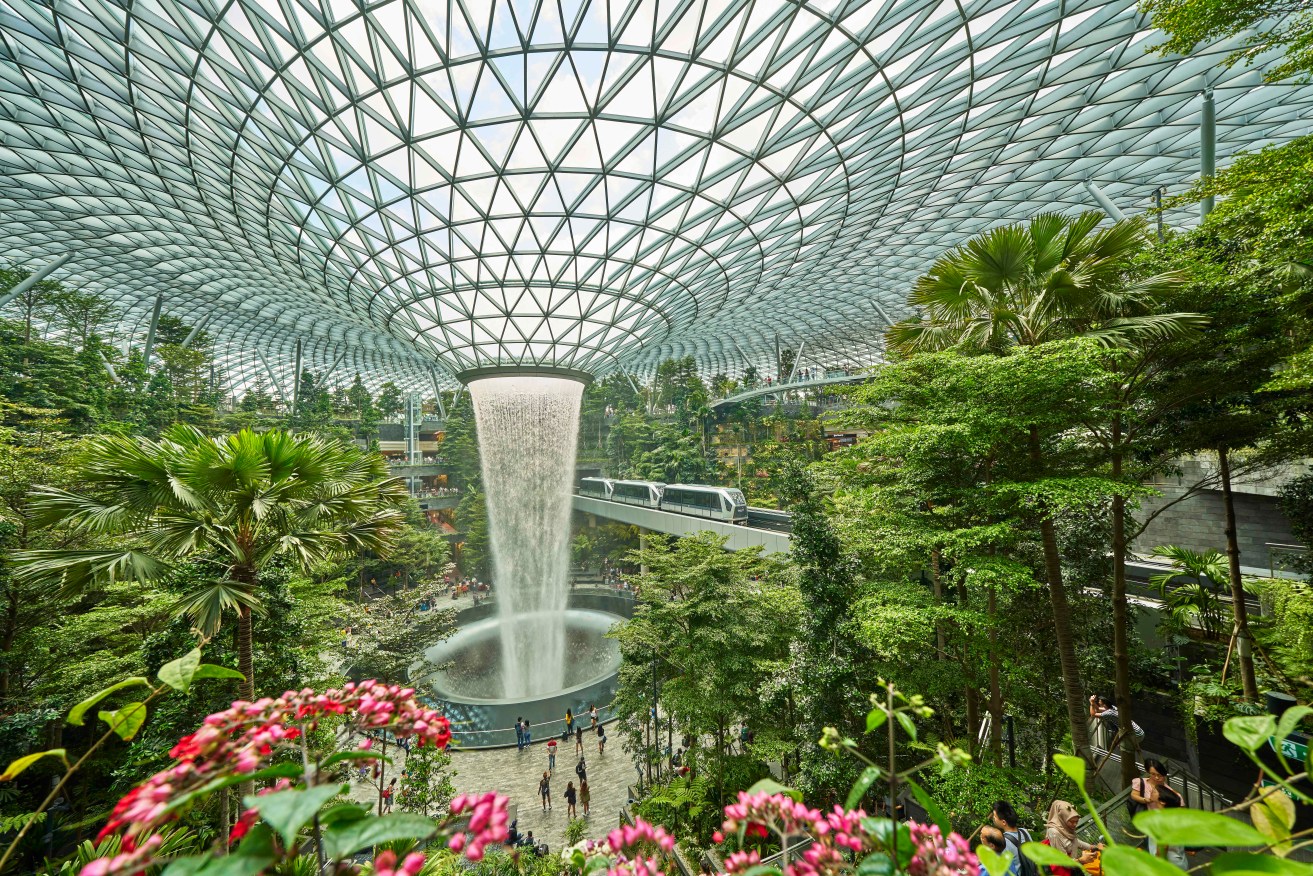 Changi Airport boasts the world's highest indoor waterfall. 