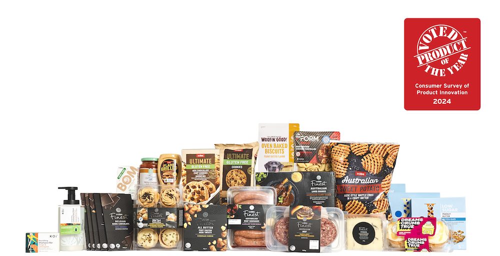 pictured are Coles products that won