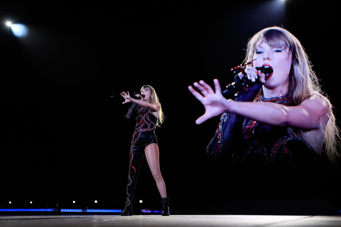 Taylor Swift performs during the opener of her Eras tour in Glendale, Ariz., on March 17.