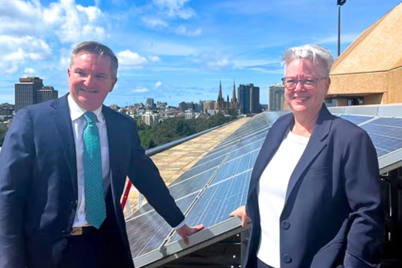 Federal Energy Minister Chris Bowen, with NSW Energy Minister Penny Sharpe.