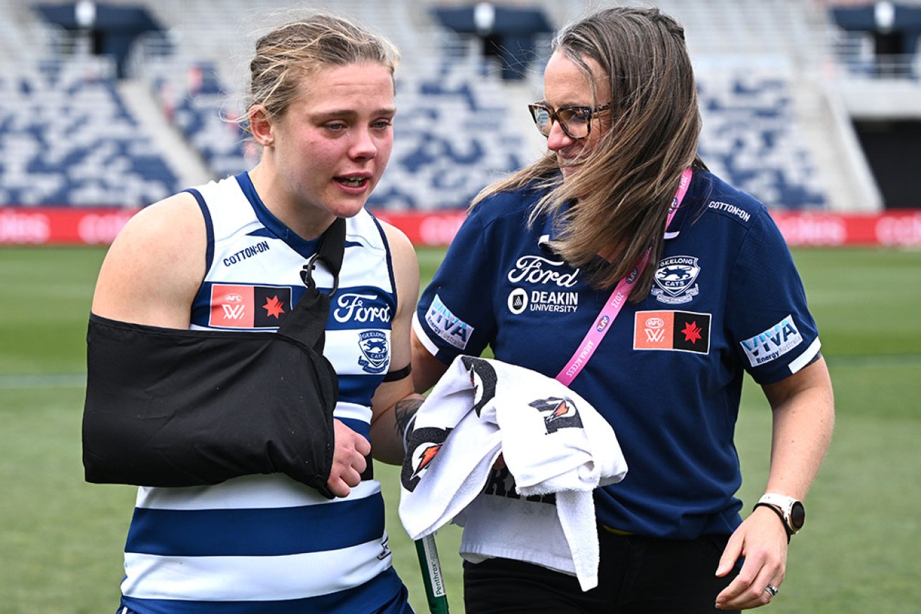 Injured Geelong star Chloe Scheer is pushing to play against Brisbane in the AFLW preliminary final.