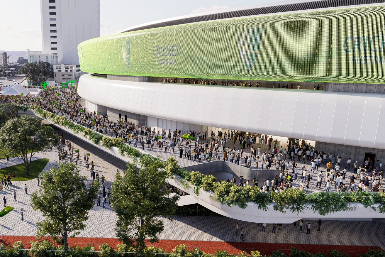 An artist's impression of the proposed new-look Gabba precinct.