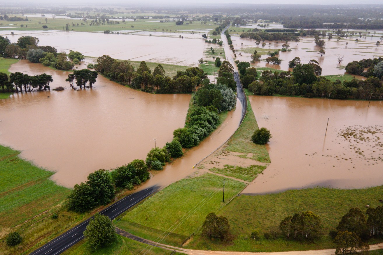 Flooding in Heyfield, Victoria, on November 30.