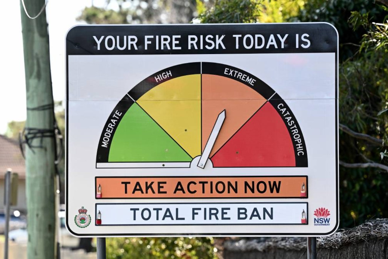 Extreme fire danger warnings have been issued in four states. 
