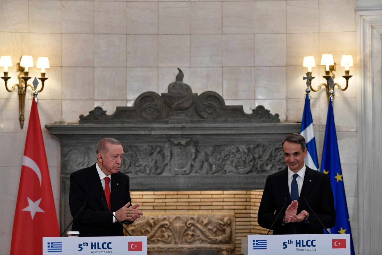 Turkish President Tayyip Erdogan says Turkey and Greece should focus on the positives.