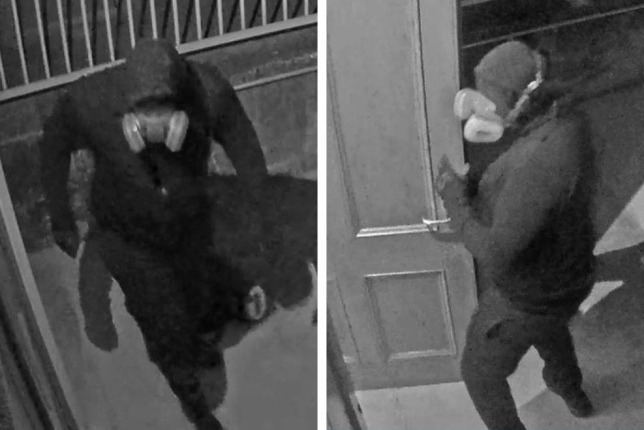 The men were wearing gas masks when they raided a casket at Preston General Cemetery.