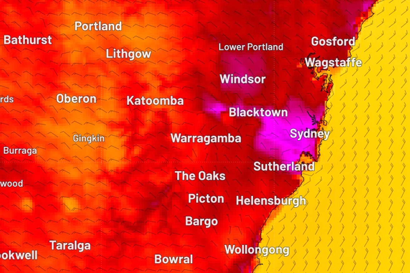 Sydney is set to swelter throughout Saturday. Photo: Weatherzone