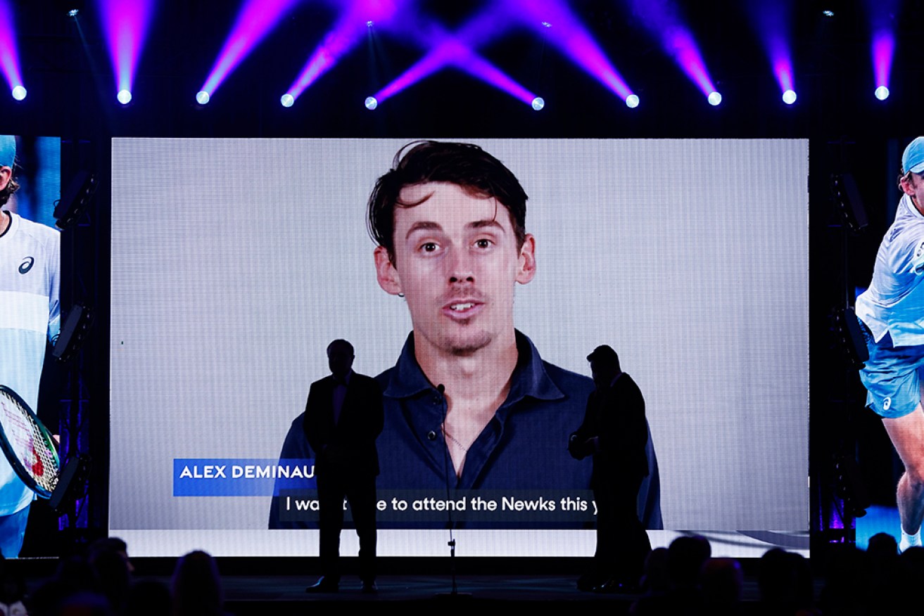 Alex de Minaur has claimed the Newcombe Medal after his great 2023 season.