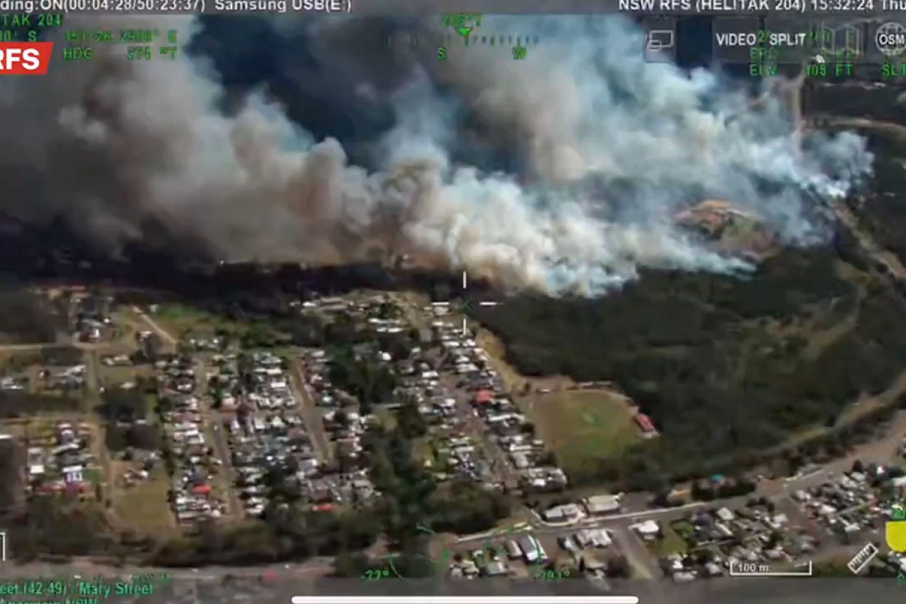 A bushfire threatened lives, homes and a hospital in the NSW Hunter region.