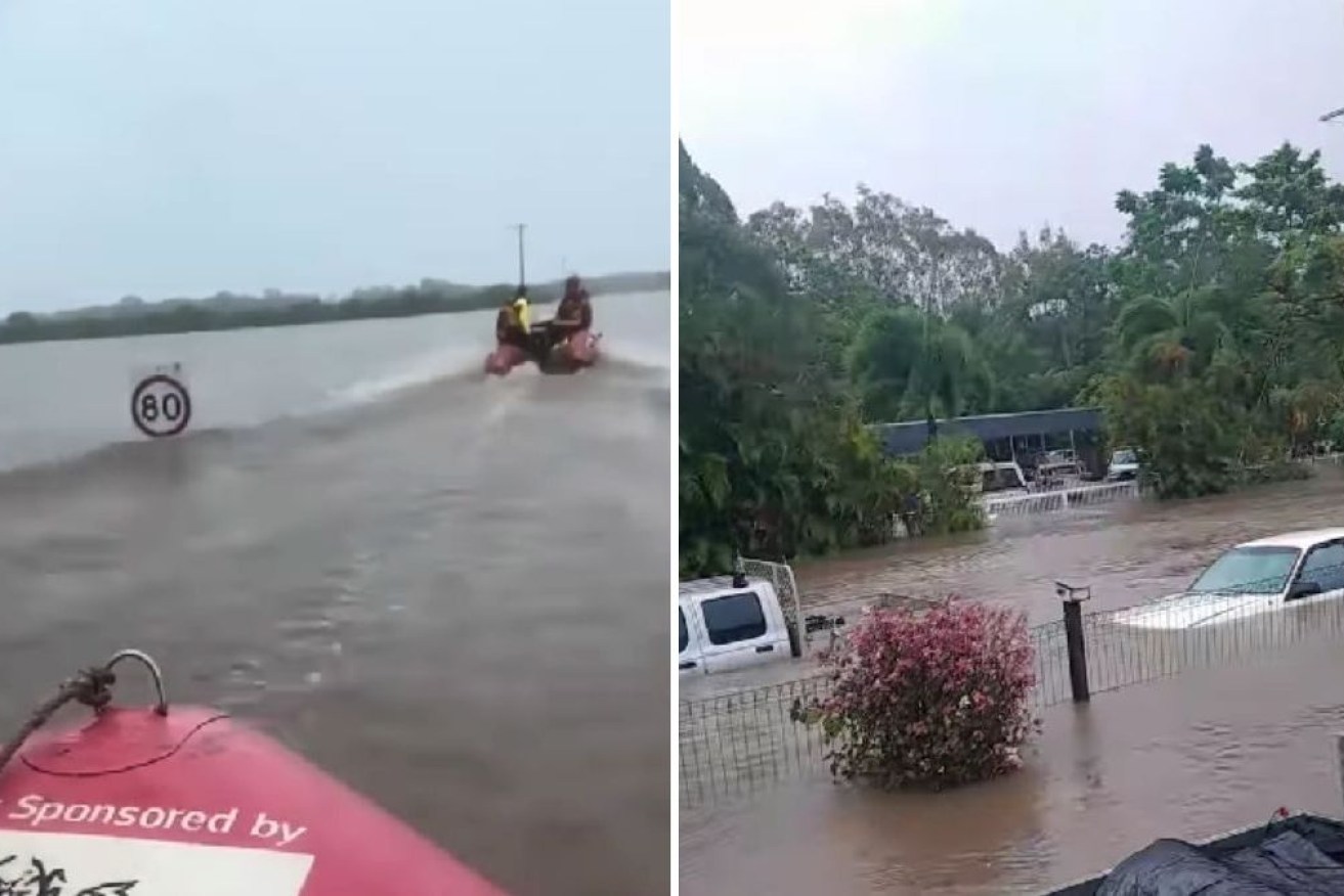 A flooding emergency is unfolding in Cairns and far north Queensland. 