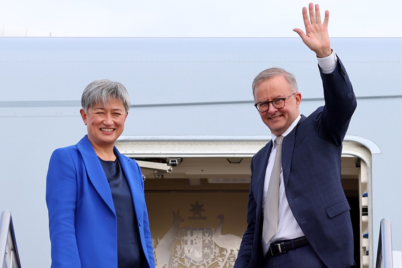 Foreign Minister Penny Wong and PM Anthony Albanese were busy overseas after being elected in May 2022.