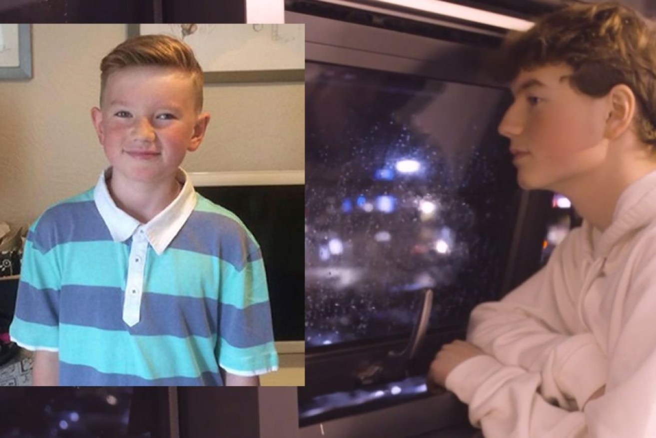 Alex Batty had been missing since age 11 (left) to 17 (right). 