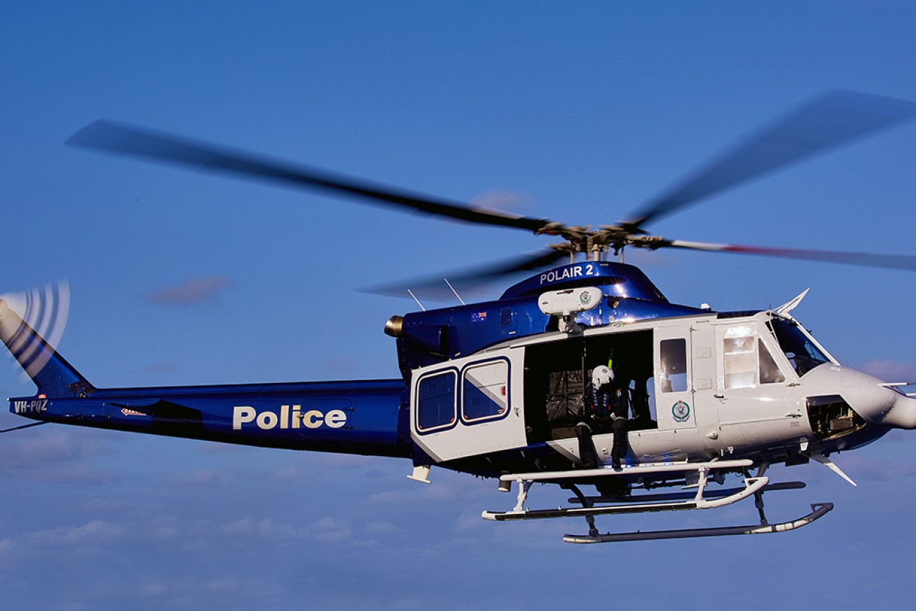 SES volunteers, mustering choppers and police on motorbikes and horses took part in the search.