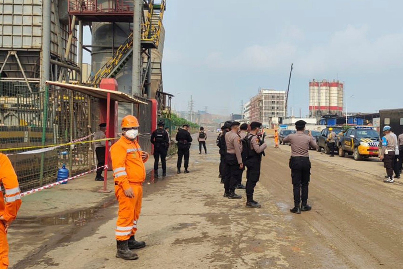 Operations have been suspended at the Chinese-owned nickel smelter on Indonesia's Sulawesi island.
