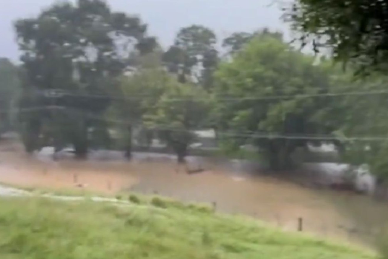 Rising waters in Buchan, regional Victoria, turned a popular campground into a river.