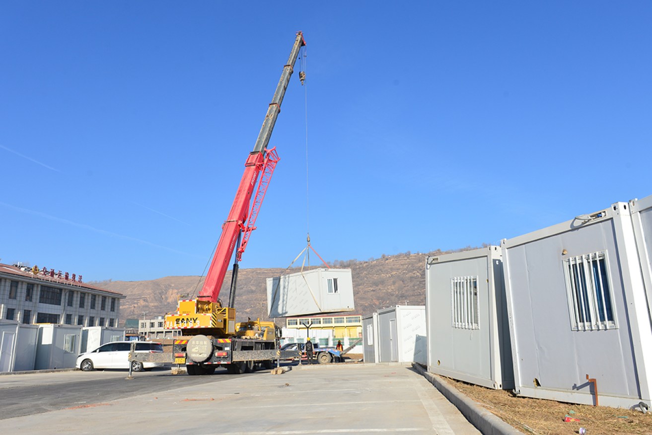 Authorities have built thousands of  prefab homes to help affected families transition from tents.