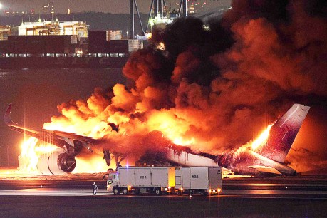 12 Aussies among those on blazing Japan plane