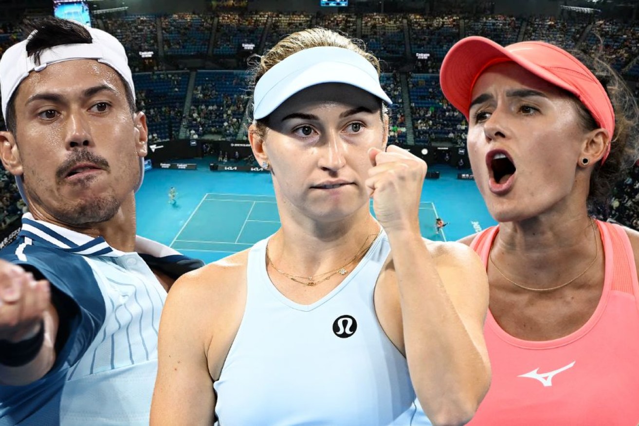 Jason Kubler and Daria Saville (centre) both have Australian Open wildcards. Arina Rodionova has missed out.
