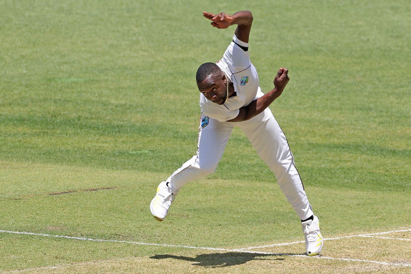 Kemar Roach was one of three West Indies bowlers to strike twice on day two of the CA XI tour match. 