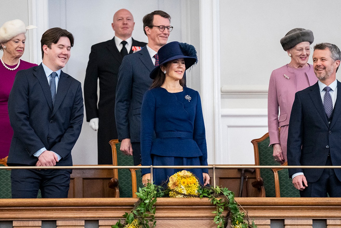 Queen Mary and King Frederick X, along with their son Prince Christian, attended Danish parliament for a reception on Monday. 