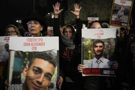Gaza hostage relatives burst into Israeli parliament