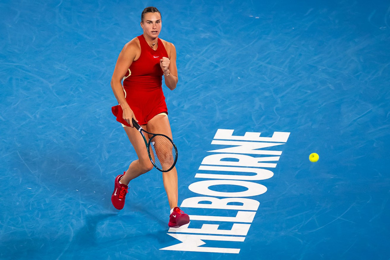 Aryna Sabalenka powered her way into the Australian Open semi-finals by beating Barbora Krejcikova on Tuesday night.