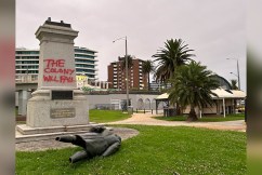 Captain Cook statue hacked off at ankles