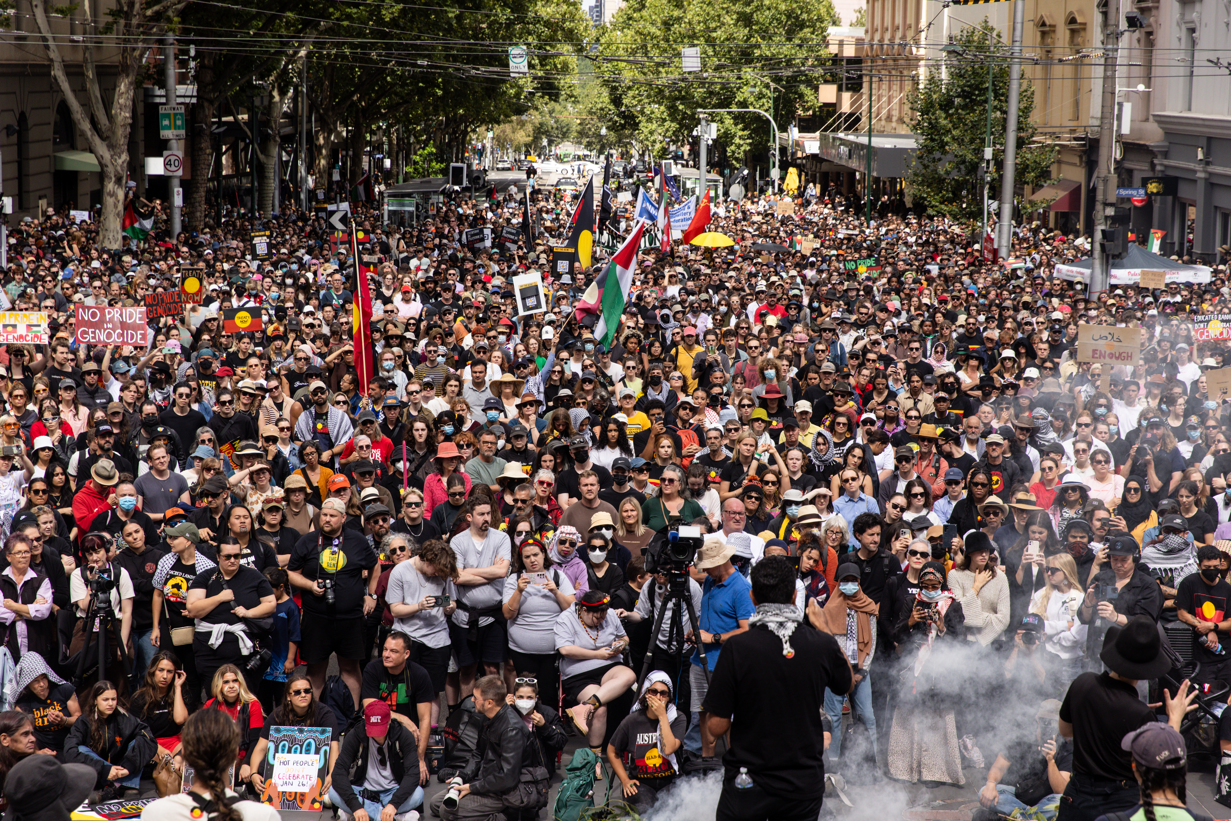 Many Thousands Turn Out For Invasion Day Protests