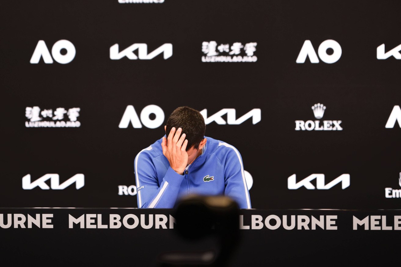 1st seed Novak Djokovic in his post match media conference after losing to 4th seed Jannik Sinner.
