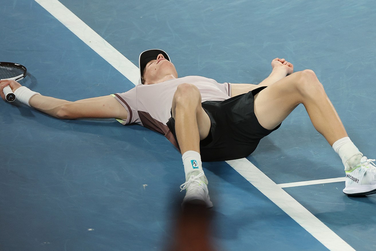 A floored Jannik Sinner takes time to reflect on winning the Australian Open men’s singles title on Sunday night. 