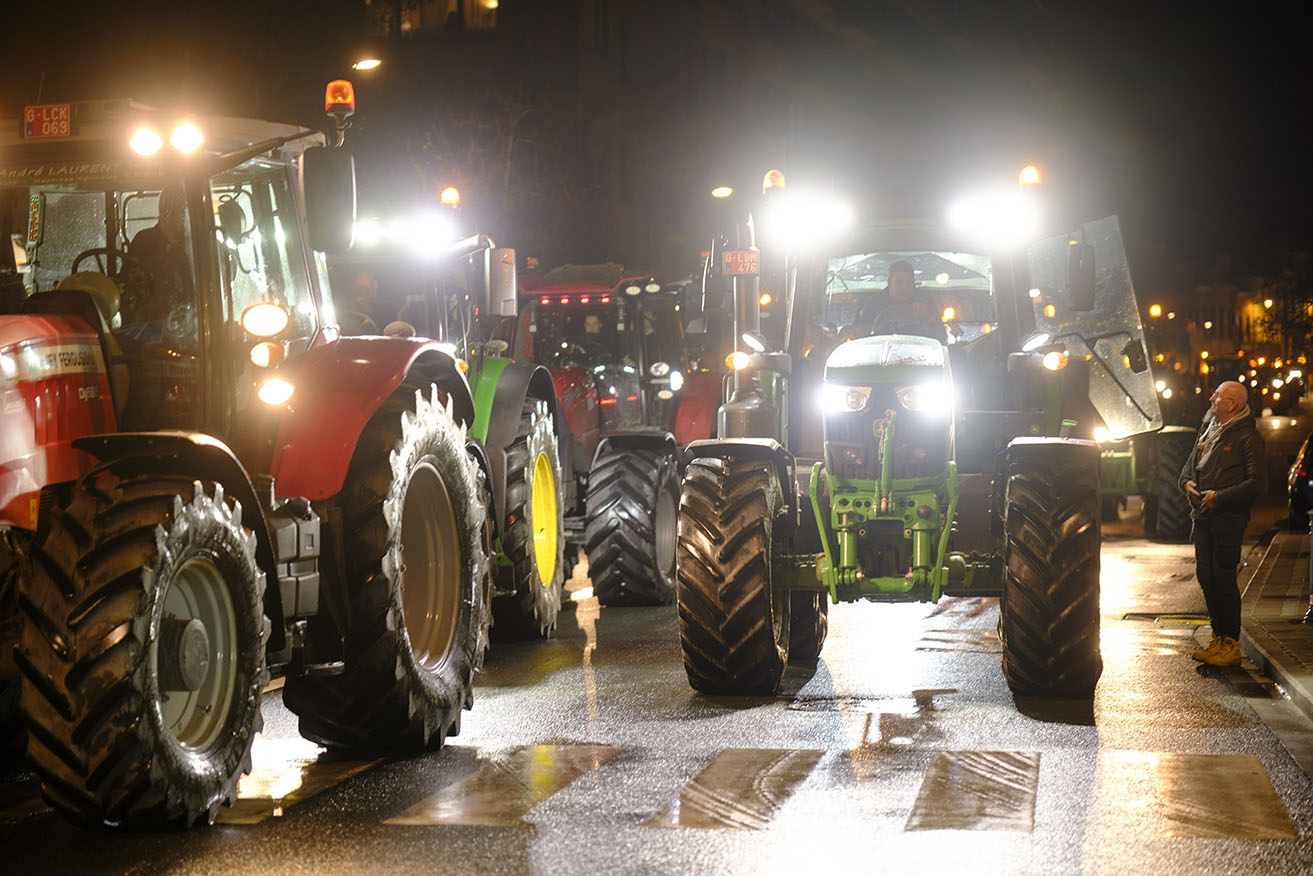 Farmers took their traffic-disrupting tractors to Brussels to protest at the EU leaders summit.