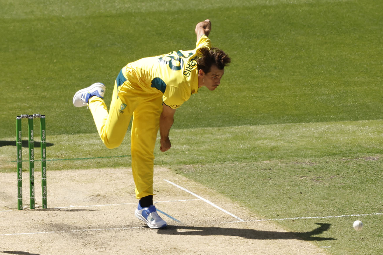A damaging bowling display has seen Australia roll West Indies for 86, but Lance Morris was injured.
