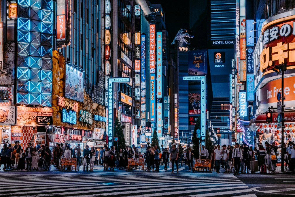 Pictured is Kabukicho, Tokyo in Japan.