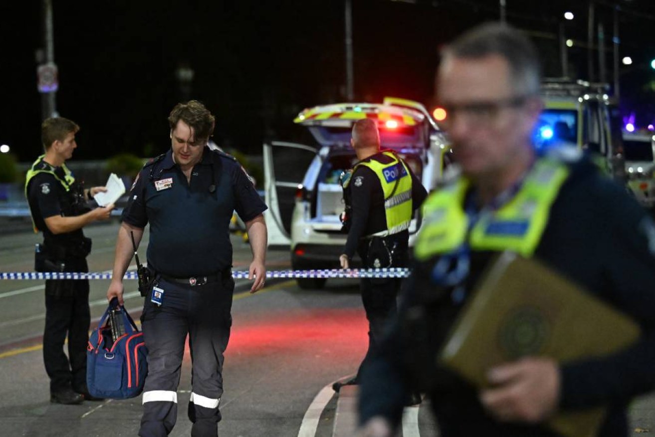 A man has been shot by a police protective services officer in an incident in Melbourne's CBD.
