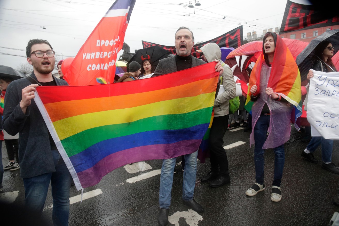 Russia has outlawed LGBTQI activism as part of a crackdown over recent years.